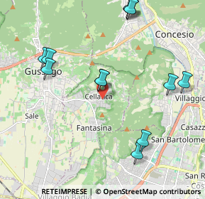 Mappa Via Mons. Luigi Trombetta, 25060 Cellatica BS, Italia (2.325)