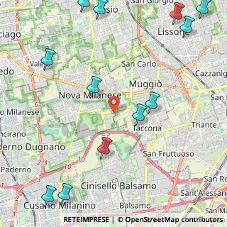 Mappa Via Luigi Galvani, 20835 Nova Milanese MB, Italia (3.065)