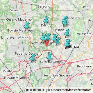 Mappa Via Luigi Galvani, 20835 Nova Milanese MB, Italia (3.215)