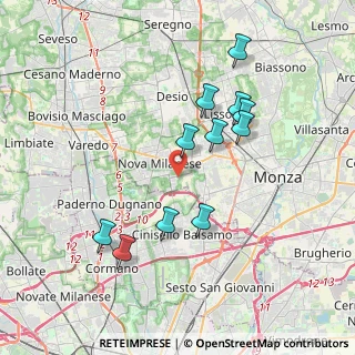 Mappa Via Luigi Galvani, 20835 Nova Milanese MB, Italia (3.55545)