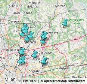 Mappa Via Lazzaretto, 20863 Concorezzo MB, Italia (7.185)