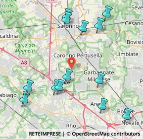 Mappa Via Rossini, 21042 Caronno Pertusella VA, Italia (4.78308)