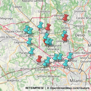Mappa Via Rossini, 21042 Caronno Pertusella VA, Italia (6.80263)