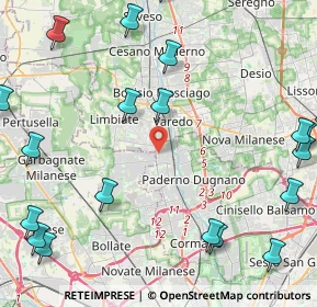 Mappa Via Monte Cervino, 20037 Paderno Dugnano MI, Italia (6.216)