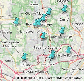 Mappa Via Gabrio Casati, 20030 Paderno Dugnano MI, Italia (3.9075)