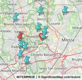 Mappa Via Luigi Galvani, 20834 Nova Milanese MB, Italia (3.93364)
