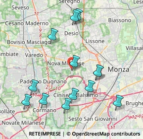 Mappa Via Luigi Galvani, 20834 Nova Milanese MB, Italia (4.21615)