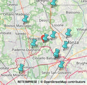 Mappa Via Luigi Galvani, 20834 Nova Milanese MB, Italia (3.88455)