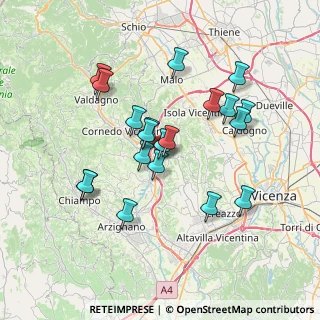 Mappa Via Istria, 36070 Castelgomberto VI, Italia (6.513)