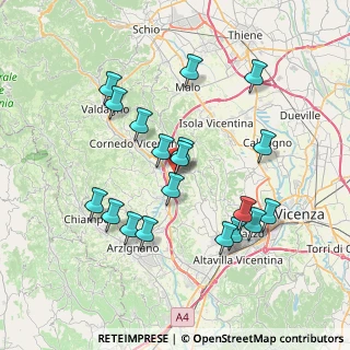Mappa Via Istria, 36070 Castelgomberto VI, Italia (7.24579)
