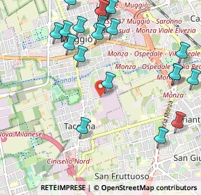 Mappa Via Pavia, 20053 Muggiò MB, Italia (1.2655)