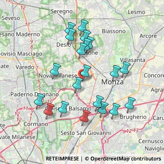 Mappa Via Pavia, 20053 Muggiò MB, Italia (3.804)