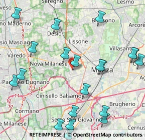 Mappa Via Pavia, 20053 Muggiò MB, Italia (5.2815)