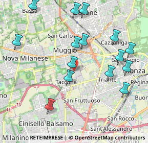 Mappa Via Pavia, 20053 Muggiò MB, Italia (2.232)