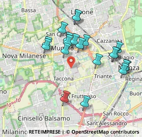 Mappa Via Pavia, 20053 Muggiò MB, Italia (1.8675)