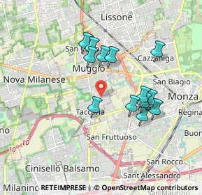 Mappa Via Pavia, 20053 Muggiò MB, Italia (1.57538)