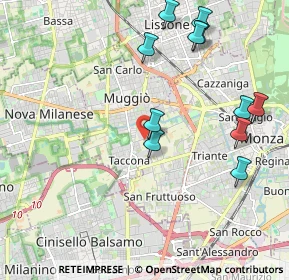 Mappa Via Pavia, 20053 Muggiò MB, Italia (2.24455)