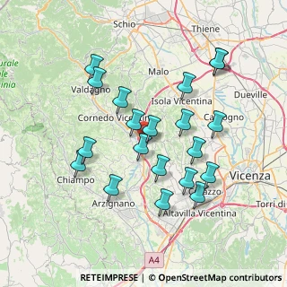 Mappa Via Verona, 36070 Castelgomberto VI, Italia (7.106)