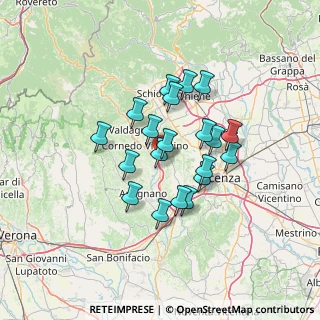 Mappa Via Verona, 36070 Castelgomberto VI, Italia (10.5975)