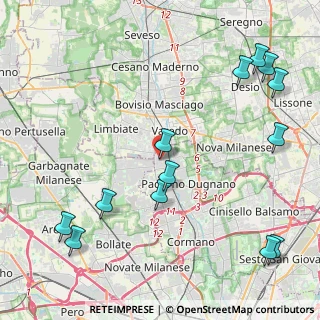 Mappa Via Massimo Serrati, 20037 Paderno Dugnano MI, Italia (5.49923)