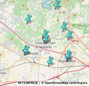 Mappa Via T. Olivelli, 25046 Cazzago San Martino BS, Italia (3.75455)