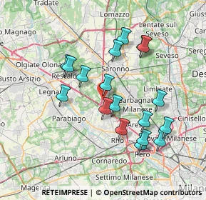 Mappa Viale Italia, 21040 Origgio VA, Italia (6.93)