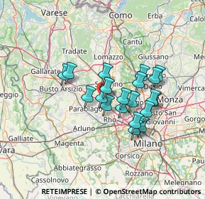 Mappa Viale Italia, 21040 Origgio VA, Italia (10.413)