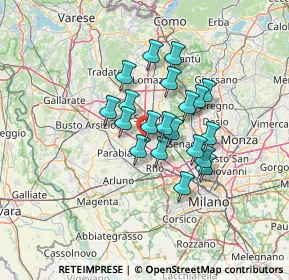 Mappa Viale Italia, 21040 Origgio VA, Italia (9.8465)