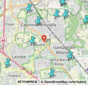 Mappa Via Ponchielli, 21042 Caronno Pertusella VA, Italia (2.95167)