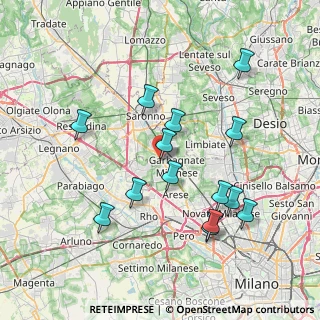 Mappa Via Ponchielli, 21042 Caronno Pertusella VA, Italia (7.57357)
