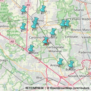 Mappa Via Ponchielli Amilcare, 21042 Caronno Pertusella VA, Italia (4.355)