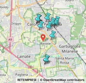 Mappa Via T. O'Carolan, 21042 Caronno Pertusella VA, Italia (1.55615)