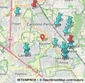 Mappa Via T. O'Carolan, 21042 Caronno Pertusella VA, Italia (2.30813)
