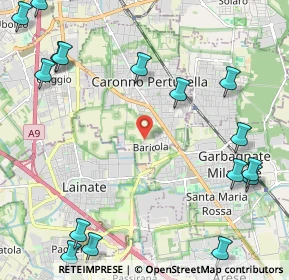 Mappa Via T. O'Carolan, 21042 Caronno Pertusella VA, Italia (3.299)