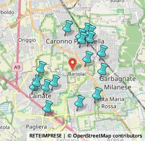 Mappa Via T. O'Carolan, 21042 Caronno Pertusella VA, Italia (1.80176)