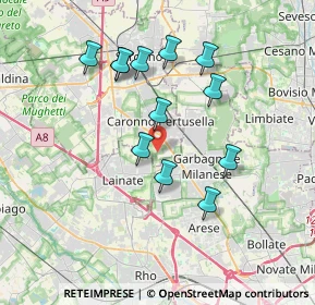 Mappa Via T. O'Carolan, 21042 Caronno Pertusella VA, Italia (3.3675)