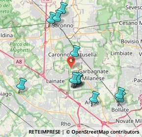 Mappa Via T. O'Carolan, 21042 Caronno Pertusella VA, Italia (3.95385)