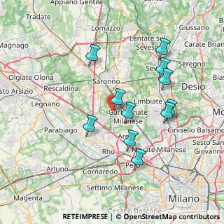 Mappa Via T. O'Carolan, 21042 Caronno Pertusella VA, Italia (6.99091)