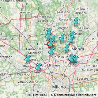 Mappa Via Costantino Nigra, 20037 Paderno Dugnano MI, Italia (6.40133)