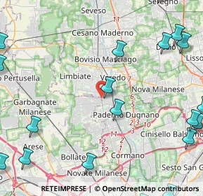 Mappa Via Costantino Nigra, 20037 Paderno Dugnano MI, Italia (6.904)