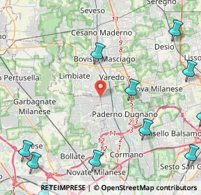 Mappa Via Costantino Nigra, 20037 Paderno Dugnano MI, Italia (6.84692)