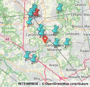 Mappa Via Solferino, 21042 Caronno Pertusella VA, Italia (3.81231)