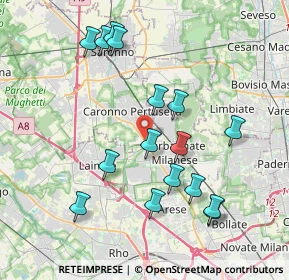 Mappa Via Solferino, 21042 Caronno Pertusella VA, Italia (3.95688)