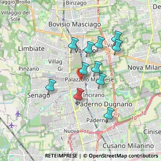 Mappa Via Armando Diaz, 20037 Paderno Dugnano MI, Italia (1.54545)