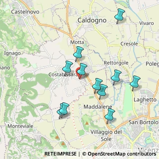 Mappa Via F.Crispi, 36030 Costabissara VI, Italia (1.85)