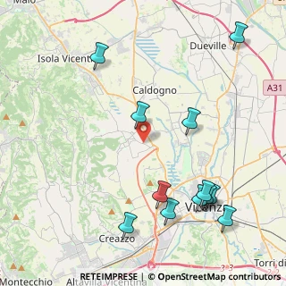 Mappa Via F.Crispi, 36030 Costabissara VI, Italia (5.03333)