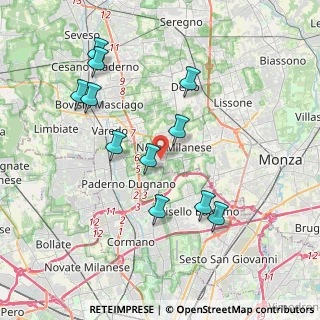 Mappa Via per Incirano, 20054 Nova Milanese MB, Italia (3.84455)