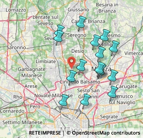 Mappa Via per Incirano, 20054 Nova Milanese MB, Italia (7.05563)