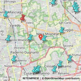 Mappa Via per Incirano, 20054 Nova Milanese MB, Italia (3.45778)