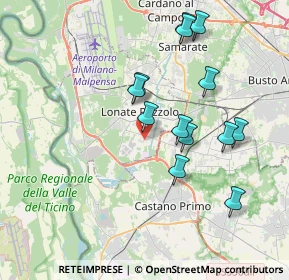 Mappa Via Montello, 21010 Lonate Pozzolo VA, Italia (3.59231)